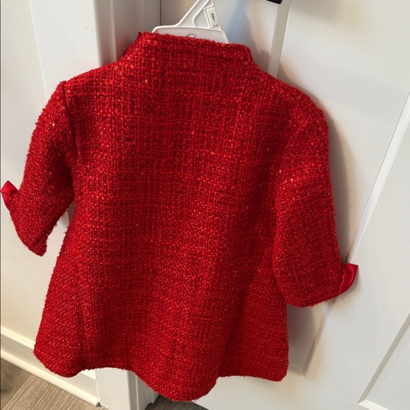 Gorgeous Blueberi Boulevard Red Bow Tweed jacket w/matching dress! - Picture 5 of 5